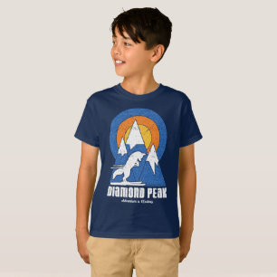Retro Diamond Peak Ski White Fox T-Shirt