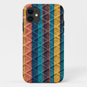 Retro diamond rusty metal stripes Case-Mate iPhone case