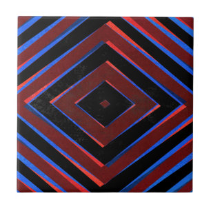 Retro diamond shapes pattern tile