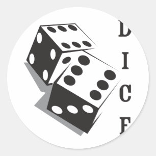 Retro Dice Classic Round Sticker