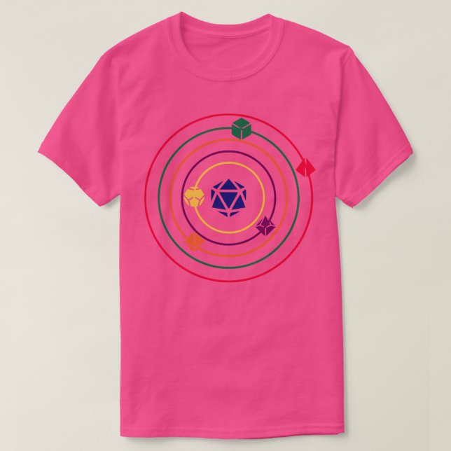 Retro Dice Galaxy T-Shirt (Design Front)