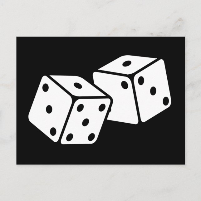 Retro Dice Postcard (Front)