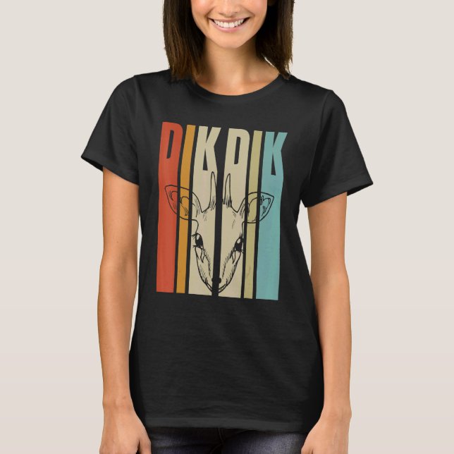 Retro Dik Dik African Antelope T-Shirt (Front)