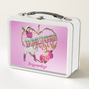 Retro Dimestore Cowgirl Western Personalise Metal Lunch Box
