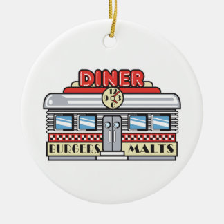 retro diner design ceramic tree decoration