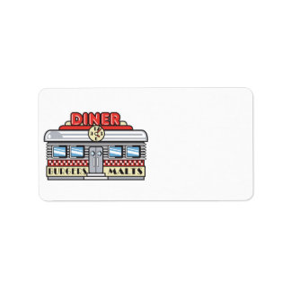 retro diner design label