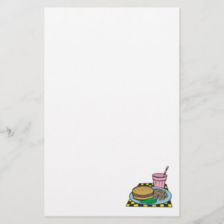 retro diner fast food meal stationery