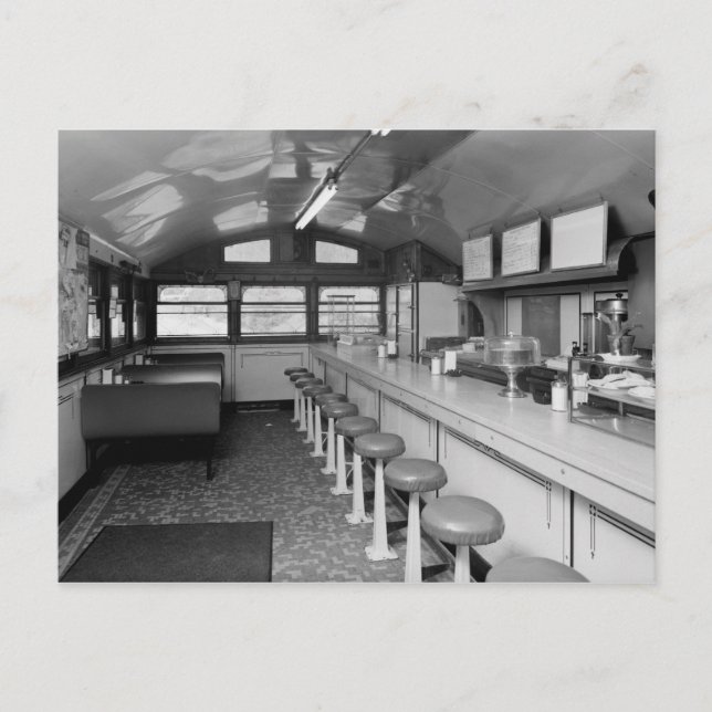 Retro Diner Interior 1950s Postcard (Front)