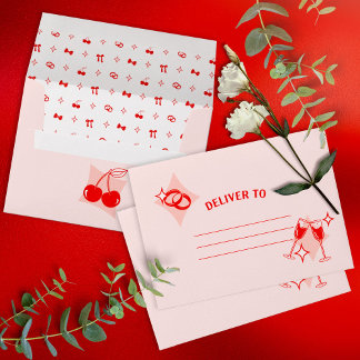 Retro Diner Wedding Envelope