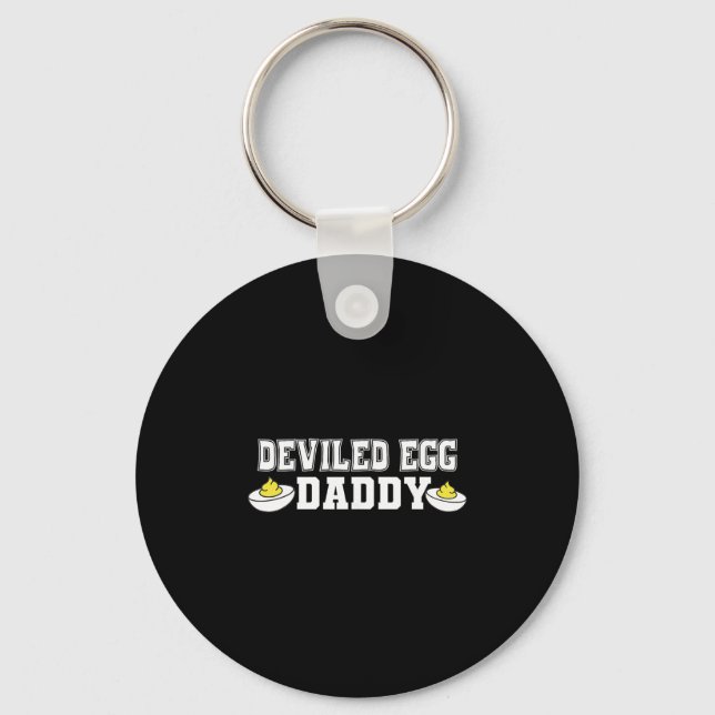 Retro Dinner You Know Why I'm Here Deviled Egg Dad Key Ring (Front)