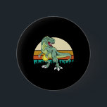 Retro Dino Dinosaur Golfer Gift T Rex Disc Golf  6 Cm Round Badge<br><div class="desc">Retro Dino Dinosaur Golfer Gift T Rex Disc Golf</div>