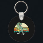 Retro Dino Dinosaur Golfer Gift T Rex Disc Golf  Key Ring<br><div class="desc">Retro Dino Dinosaur Golfer Gift T Rex Disc Golf</div>