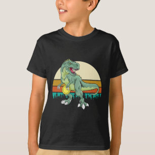 Retro Dino Dinosaur Golfer Gift T Rex Disc Golf  T-Shirt