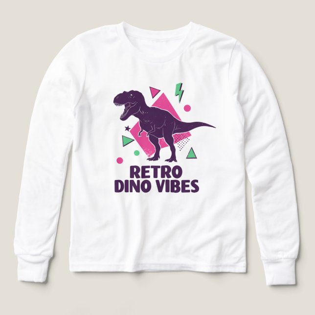 Retro Dino Vibes – 80s Style T-Rex (Design Front)