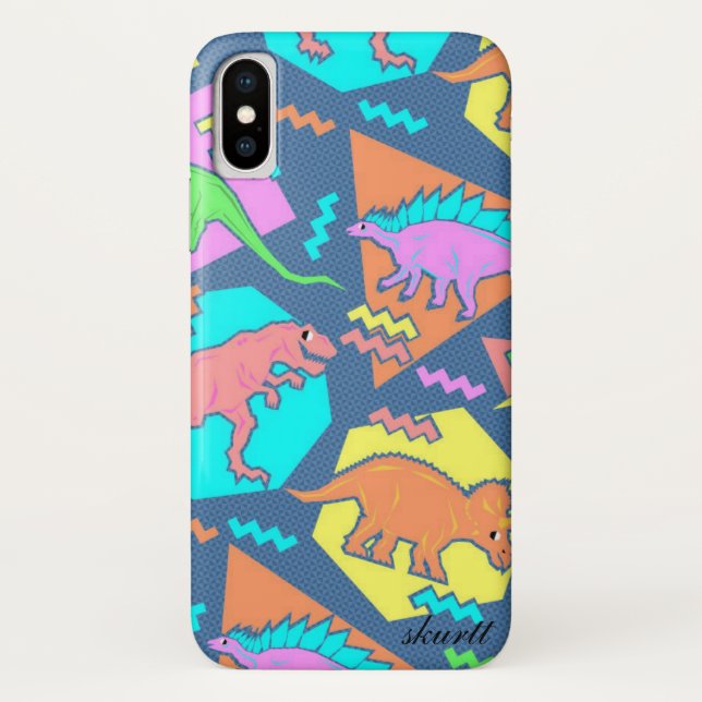 Retro Dinosaur 90s iPhone case (Back)
