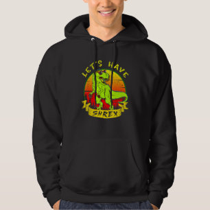 Retro Dinosaur In Love Rex Saurus Lets Have Shrex Hoodie