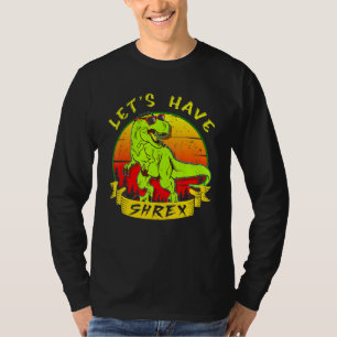 Retro Dinosaur In Love Rex Saurus Lets Have Shrex T-Shirt