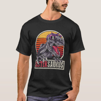 Retro Dinosaur Sister Gift Idea Sistersaurus T Rex T-Shirt