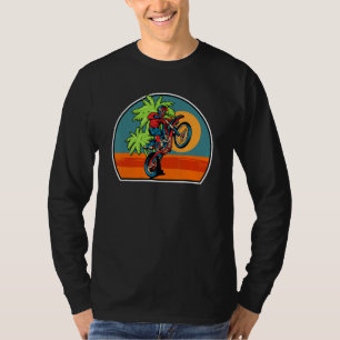 Retro Dirt Biker Wheelie Vintage Motocross Dirt B T-Shirt