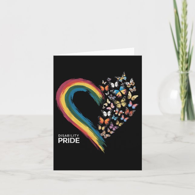 Retro Disability Pride Flag Disabled Pride Month A Card (Front)