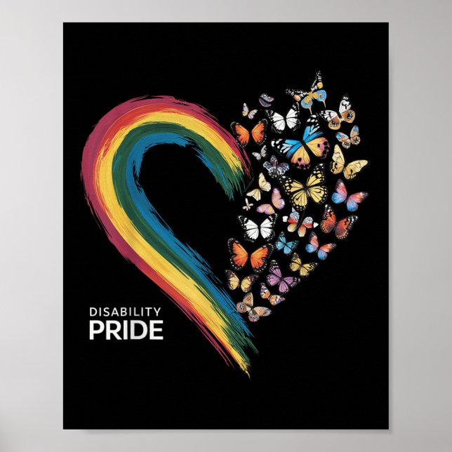 Retro Disability Pride Flag Disabled Pride Month A Poster (Front)