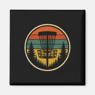 Retro Disc Golf Basket - Outdoors Sports Player  Magnet