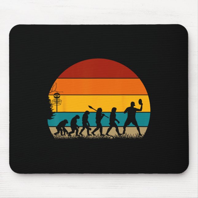 Retro Disc Golf Evolution  Mouse Pad (Front)