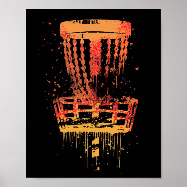 Retro Disc Golf Frolf - Vintage Frisbee Golf  Poster (Front)