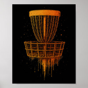 Retro Disc Golf Frolf Vintage Frisbee Golf Pullove Poster