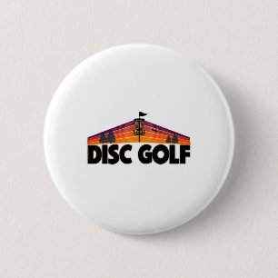 Retro Disc Golf Lover Design - Disc Golf Sport 6 Cm Round Badge