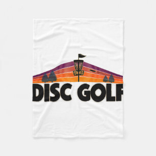 Retro Disc Golf Lover Design - Disc Golf Sport  Fleece Blanket