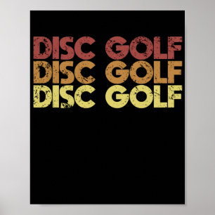 Retro Disc Golf Poster