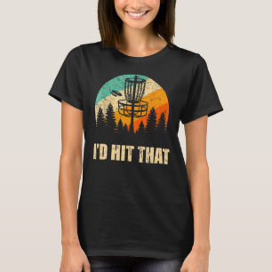 Retro Disc Golf Spor Sunset Vintage Frisbee Golf T-Shirt