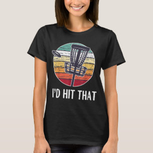 Retro DIsc Golf Sport I'D hit That Sunset Vintage T-Shirt