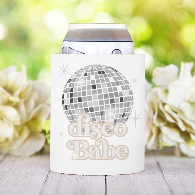 Retro Disco Ball Bridal Shower Disco Babe Can Cooler (Creator Uploaded)
