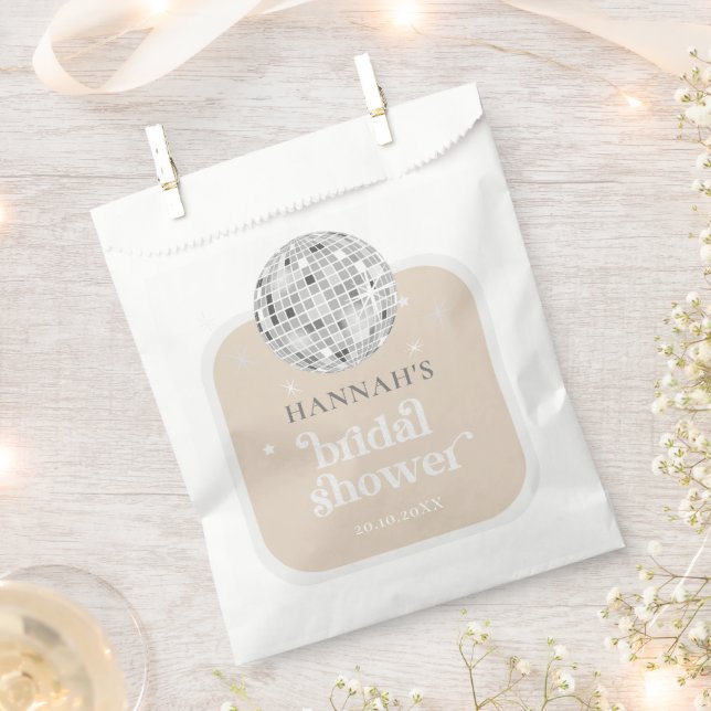 Retro Disco Ball Bridal Shower Favour Bags (Clipped)