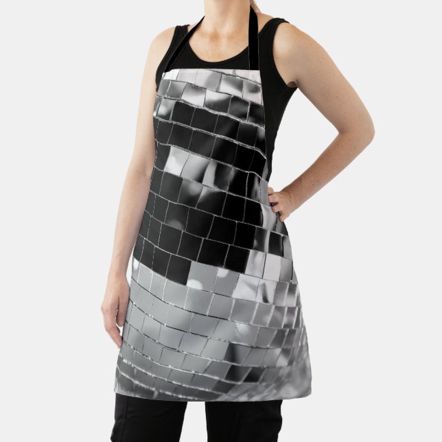 Retro Disco Ball Glam #1 #retro #wall #art Apron (Insitu)