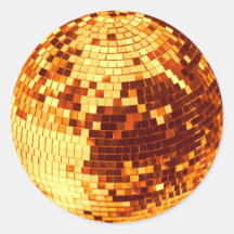 Retro disco ball sparkle glitter gold birthday