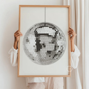 Retro Disco Ball Wall Art