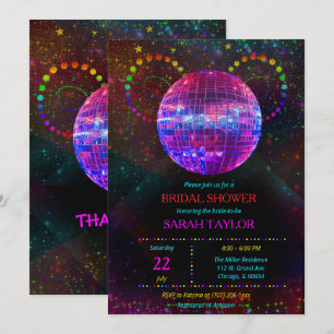 Retro Disco Bridal Shower Template 