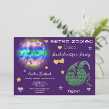 Retro Disco Capricorn Zodiac Sign Bachelorette