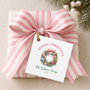 Retro Disco Christmas Wreath Favour Tags