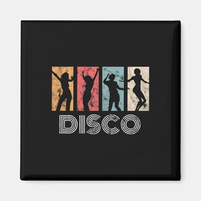 Retro Disco Dance 70s 80s Party Dance Dancer  Magnet (Front)