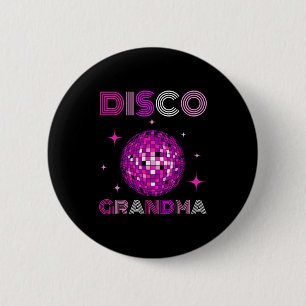 Retro Disco Grandma 70s 80s Dance Party Mirror Bal 6 Cm Round Badge