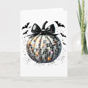 Retro Disco Ll Coquette Pumpkin Halloween Thanksgi Card