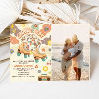 Retro Disco Roller Skate Baby Shower Party Photo