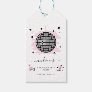 Retro Disco Space Cowgirl Bachelorette Party Favou Gift Tags