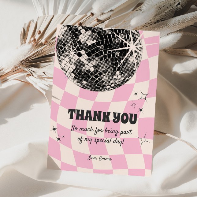 Retro Disco Thank You Card (Creator Uploaded)