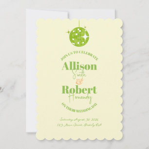 Retro Disco Wedding Invitation