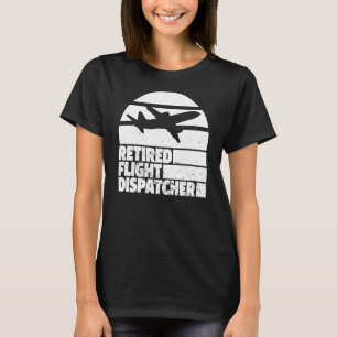 Retro Dispatcher Retired Police Vintage Flight Di T-Shirt